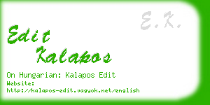 edit kalapos business card